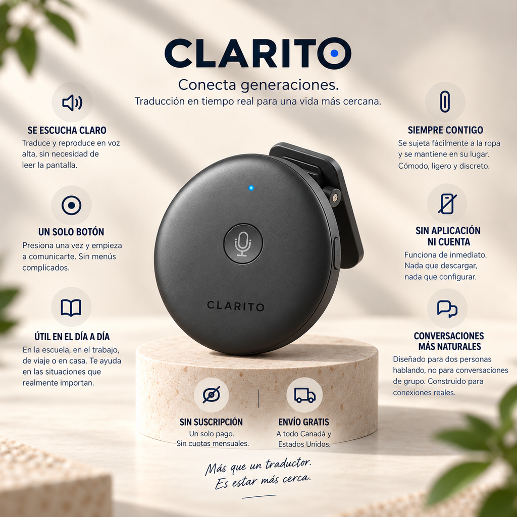Clarito, traductor de voz español e inglés