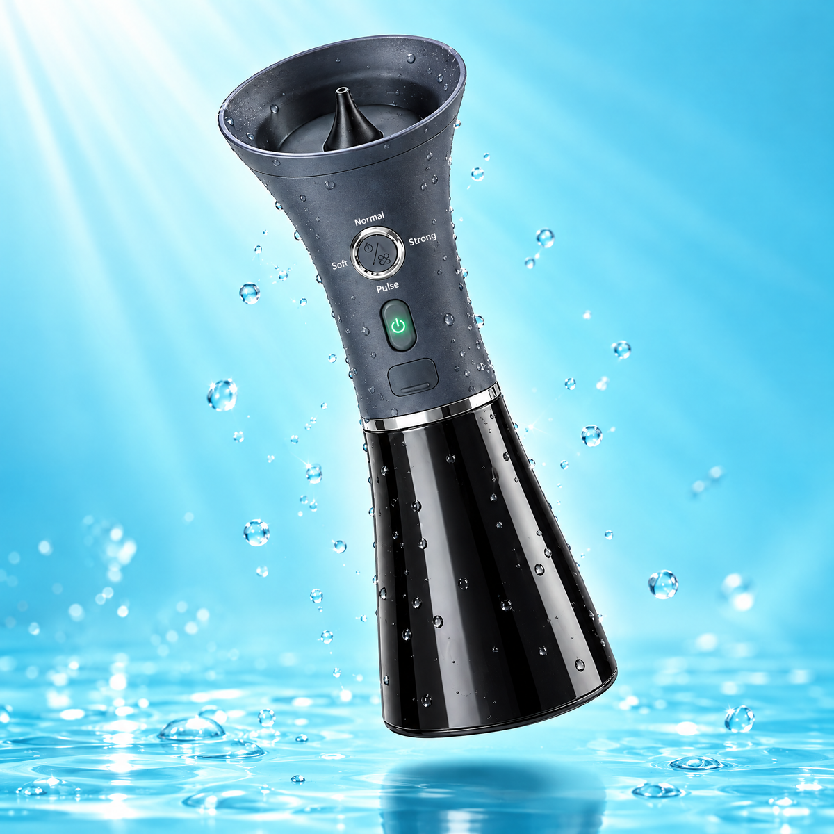CLARITO Ear Washer with water droplets