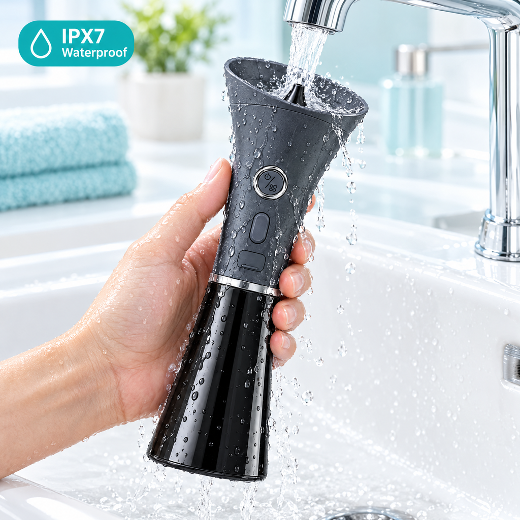 IPX7 waterproof ear washer rinsing clean under the tap
